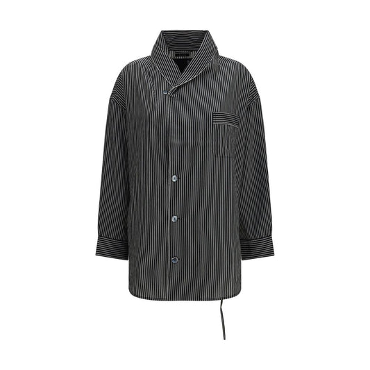 Black Viscose Pattern Shirt