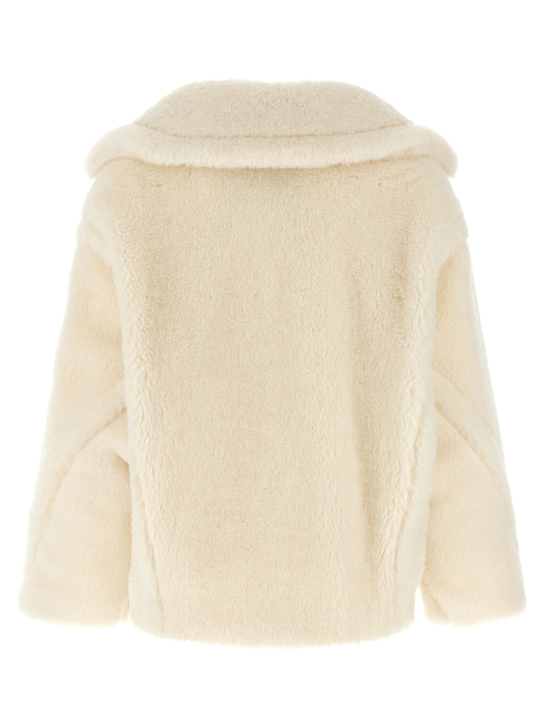 White Alpaca Leather Coat