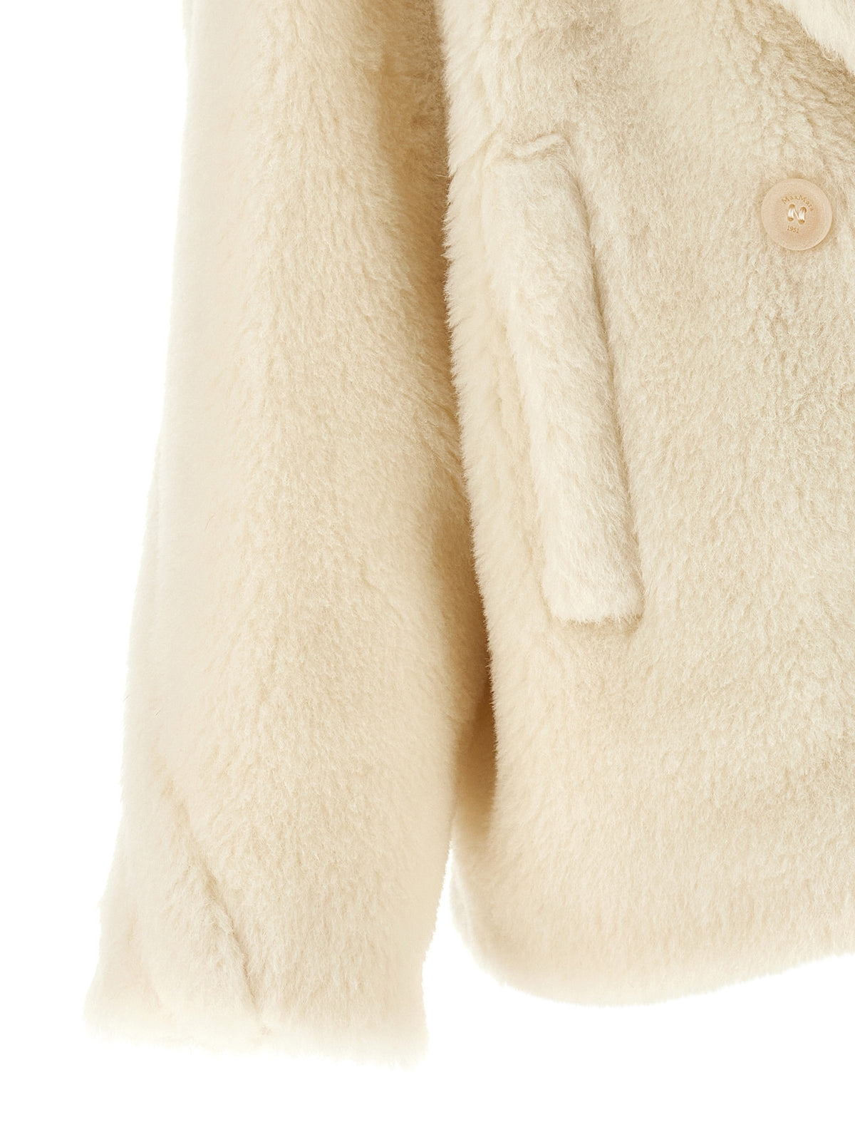 White Alpaca Leather Coat