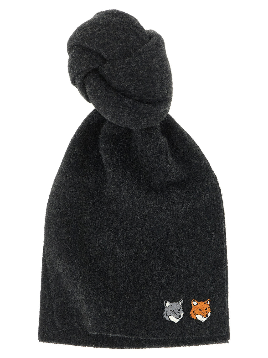 Gray Virgin Wool Scarf