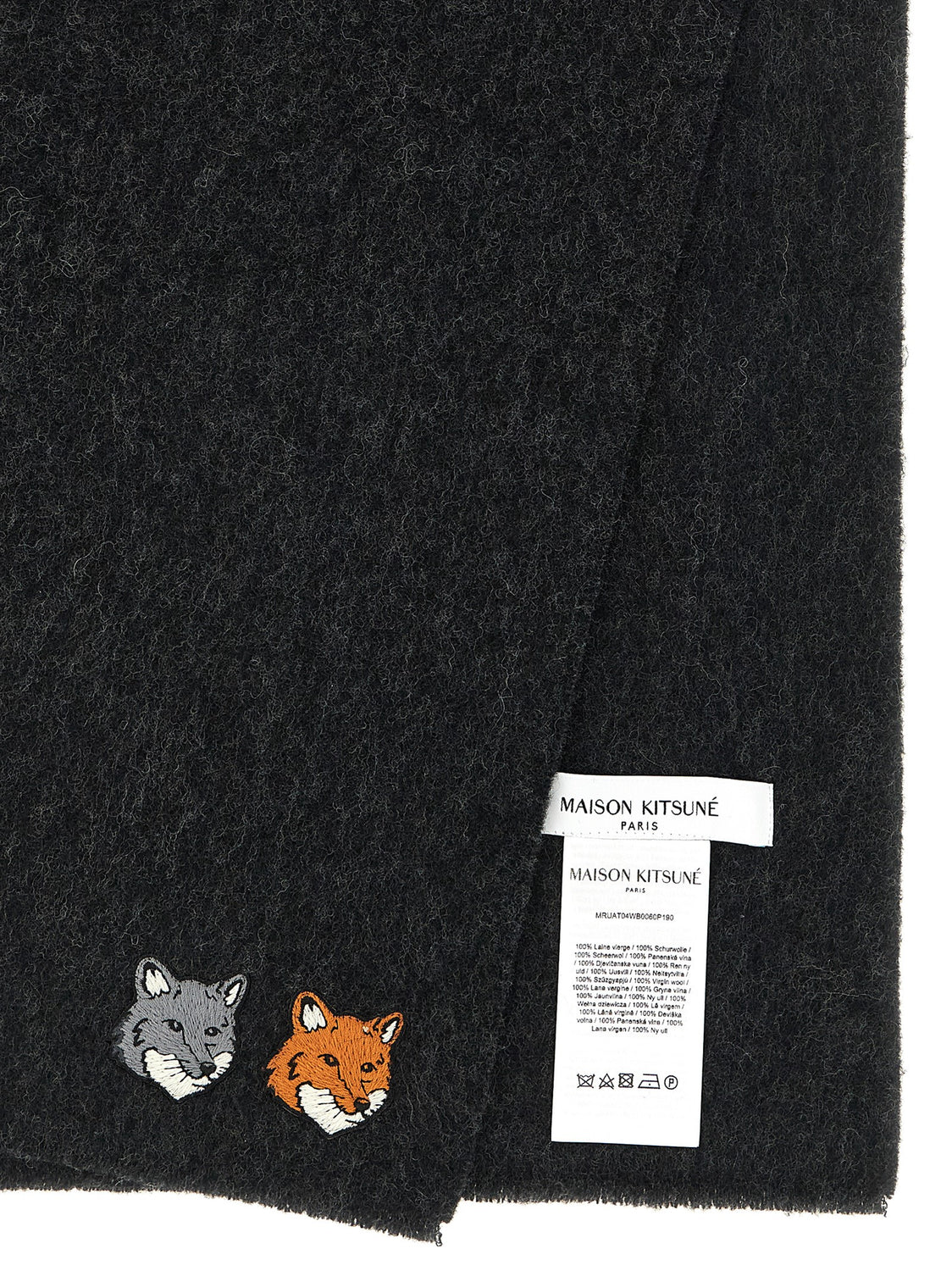 Gray Virgin Wool Scarf