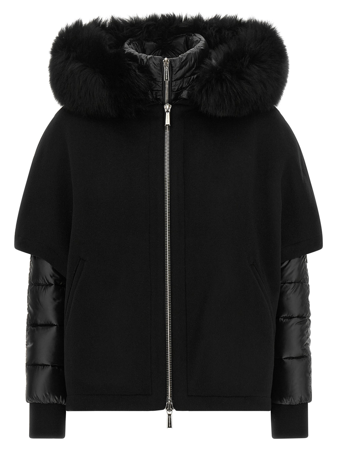 Black Wool Shell Jacket