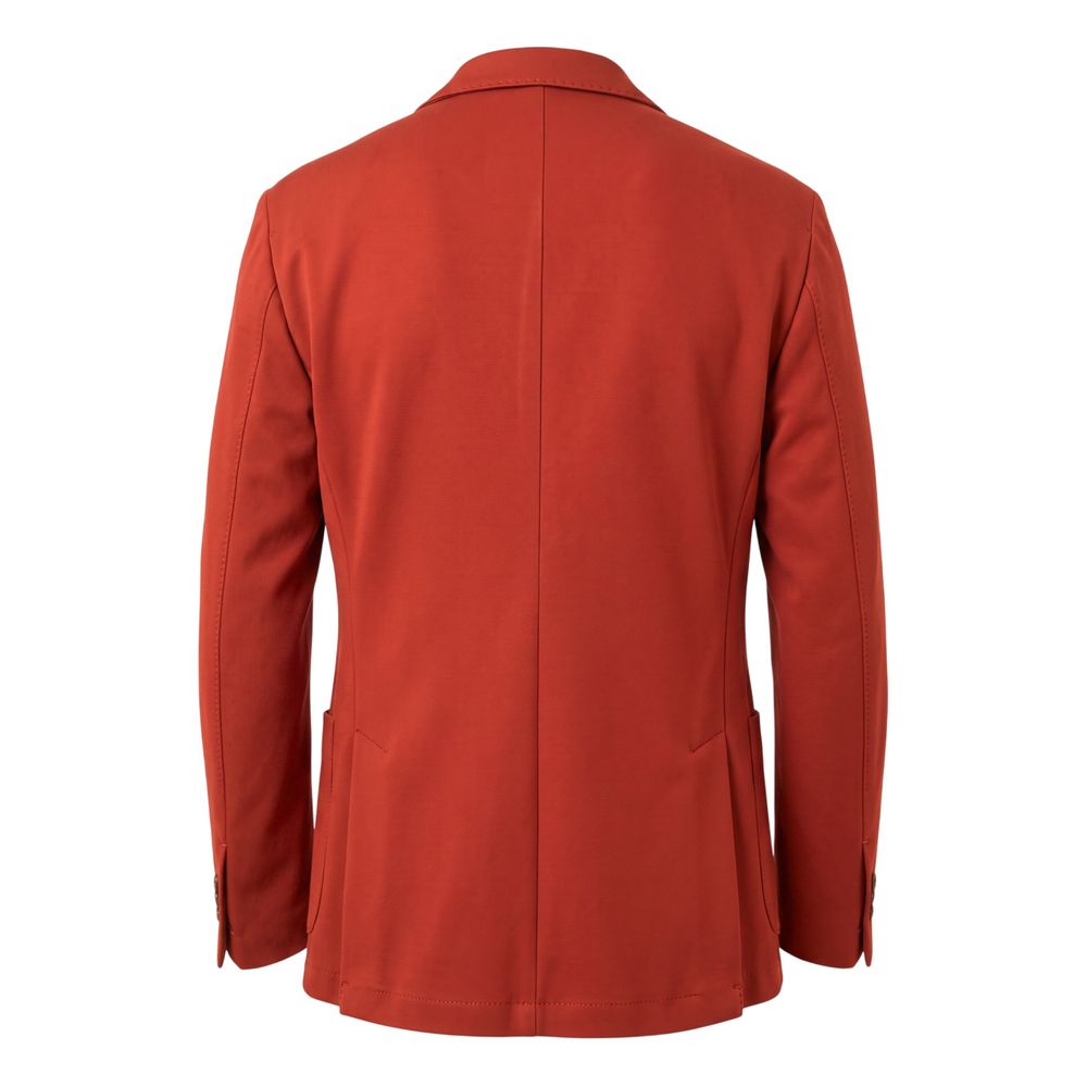 Red Polyester Men Jacket