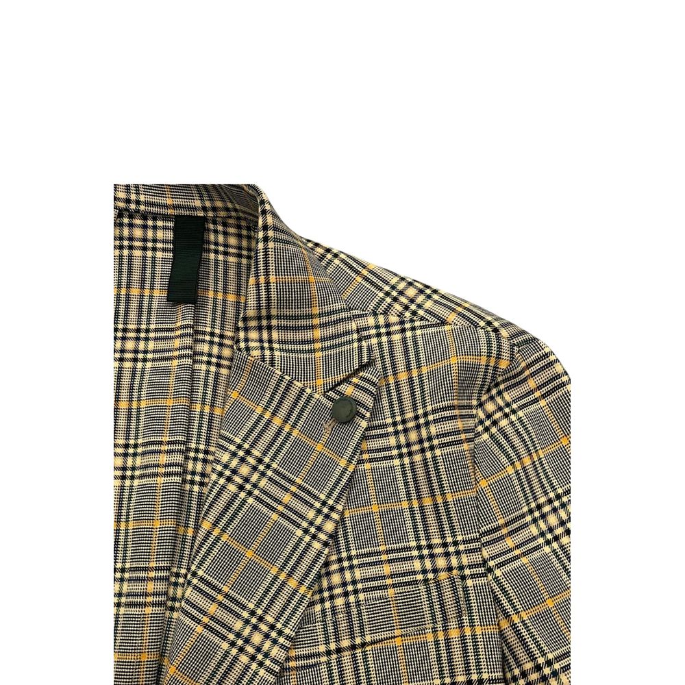 Yellow Wool Men Jacket