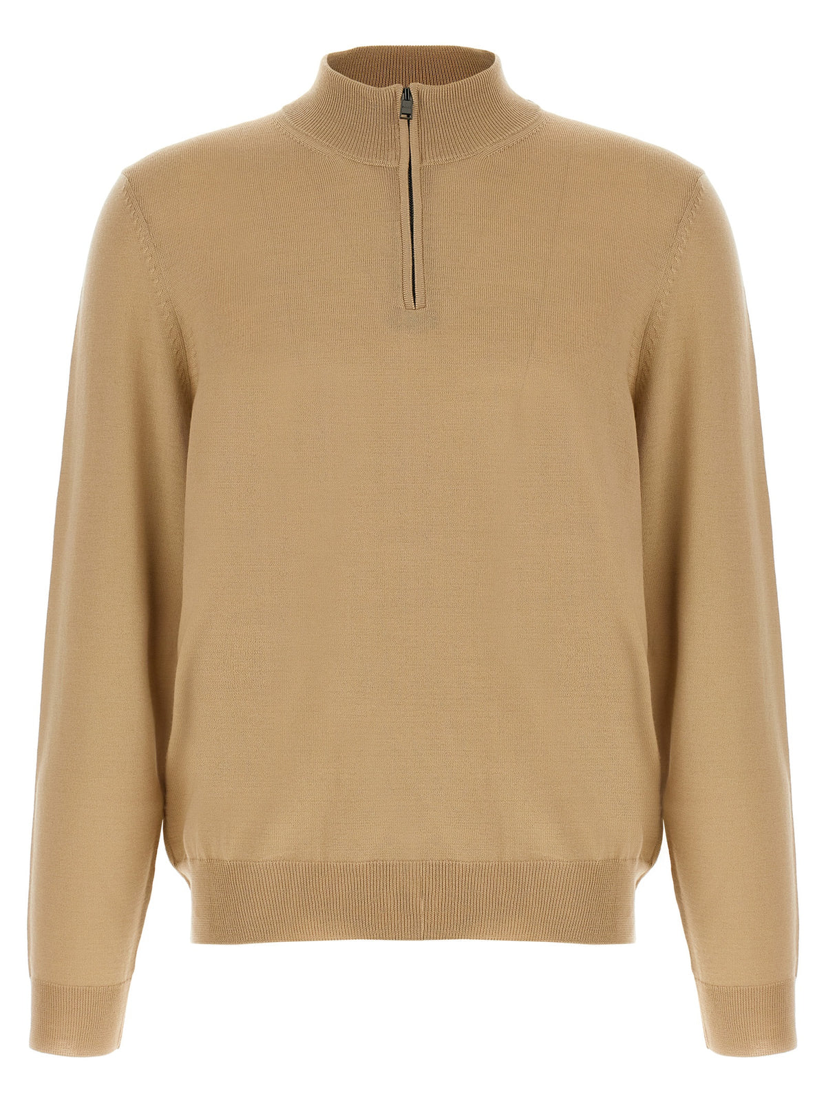 Beige Virgin Wool Cardigan