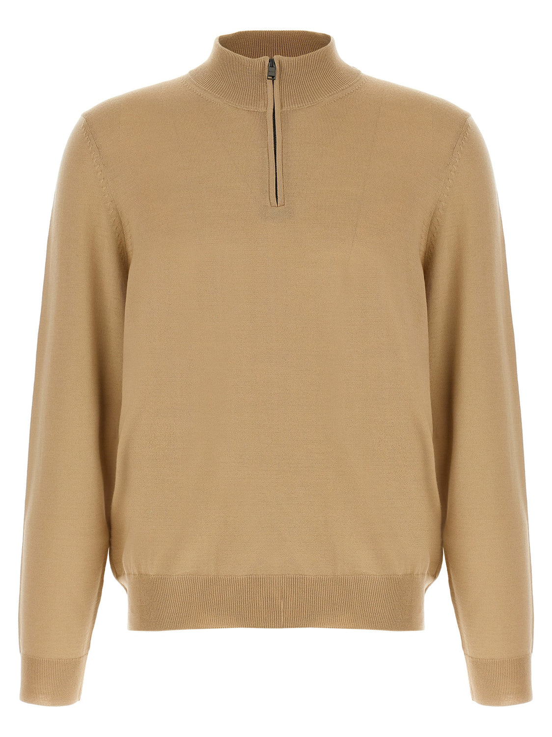Beige Virgin Wool Cardigan
