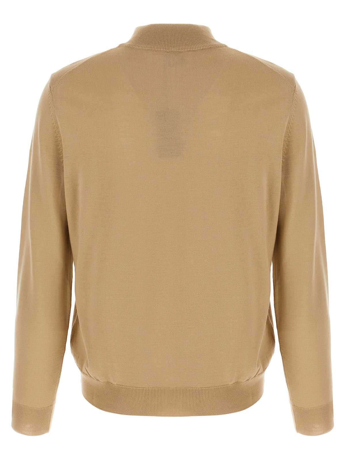 Beige Virgin Wool Cardigan