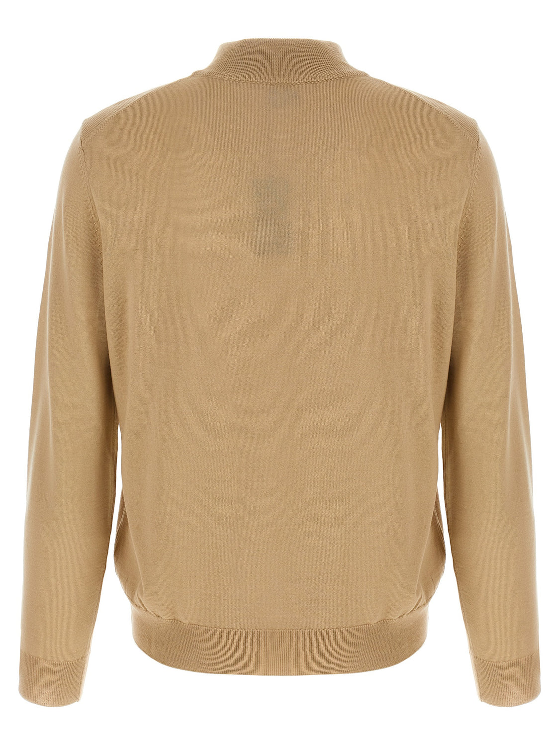 Beige Virgin Wool Cardigan