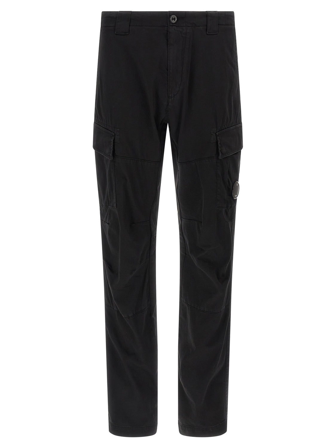 Black Cotton Cargo Pants