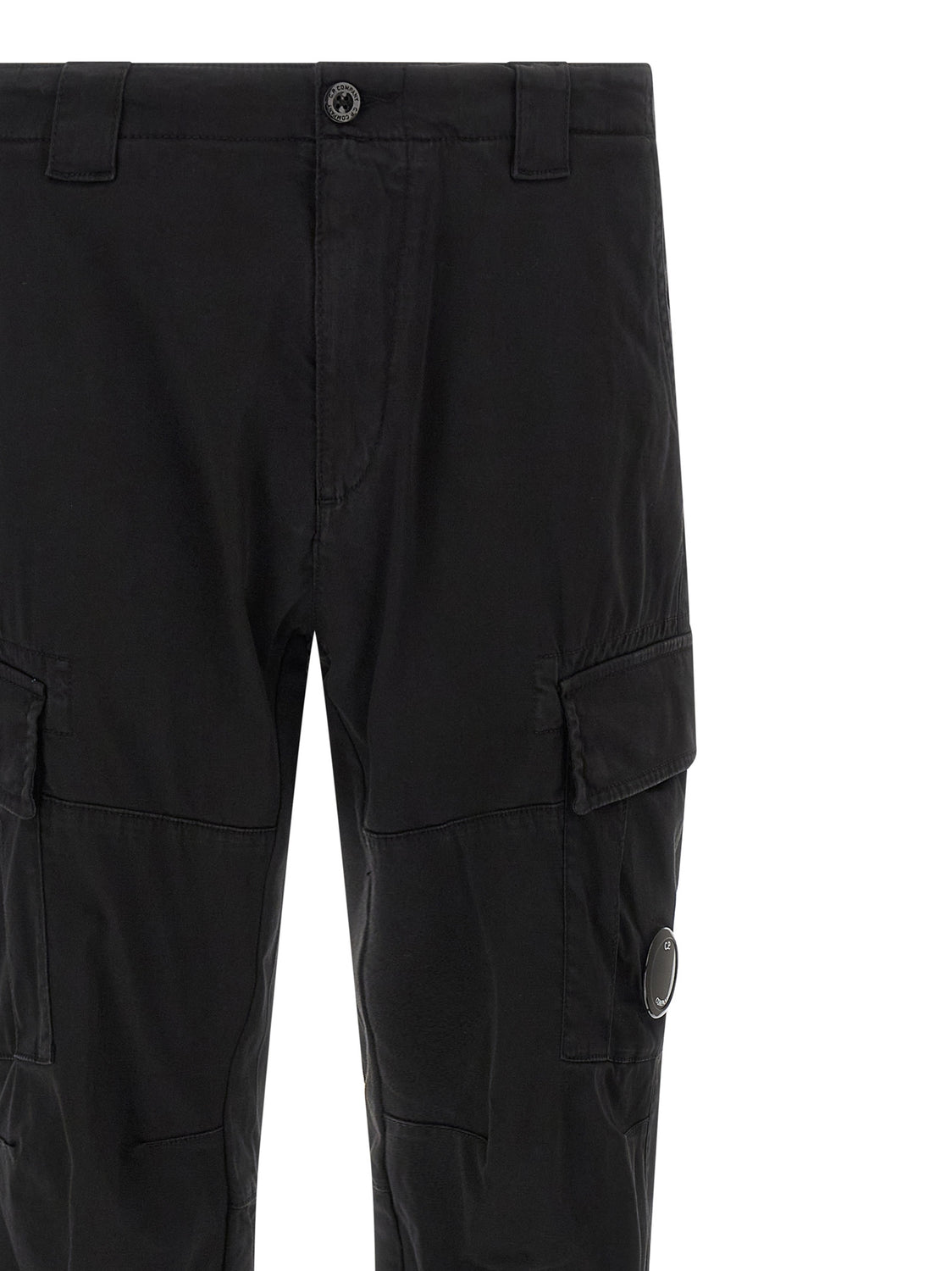 Black Cotton Cargo Pants