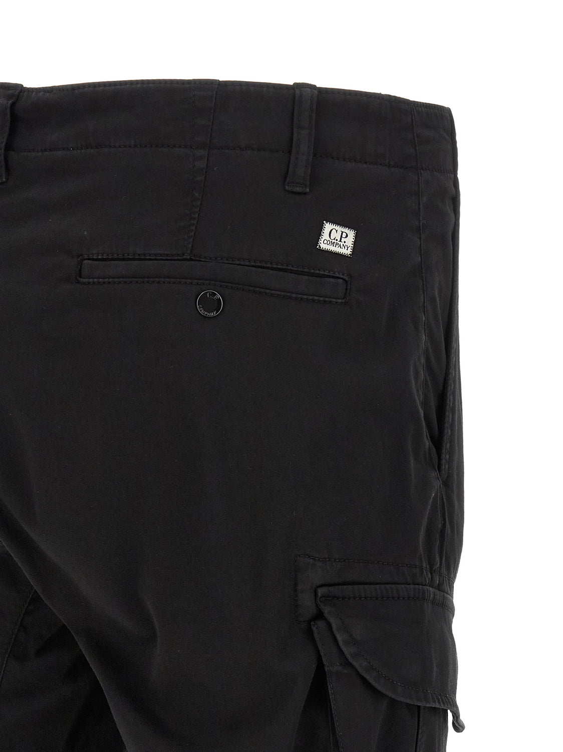 Black Cotton Cargo Pants
