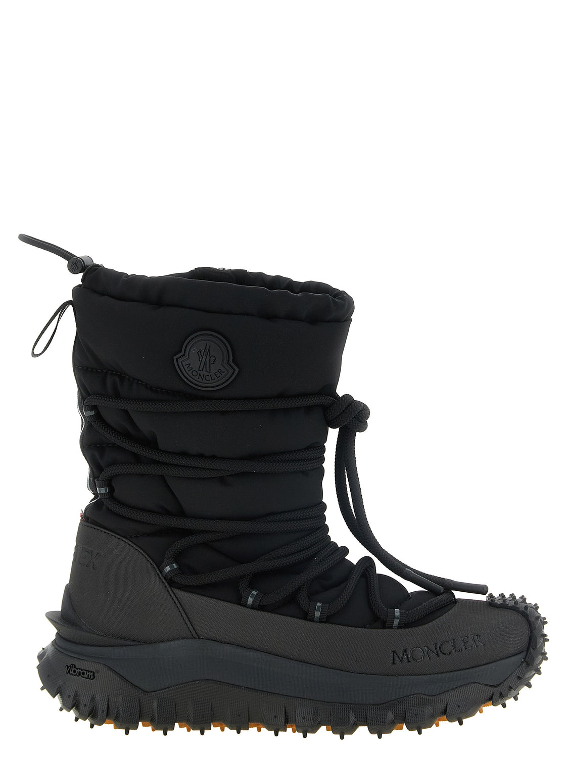 Black Polyamide Lace-Up Boots