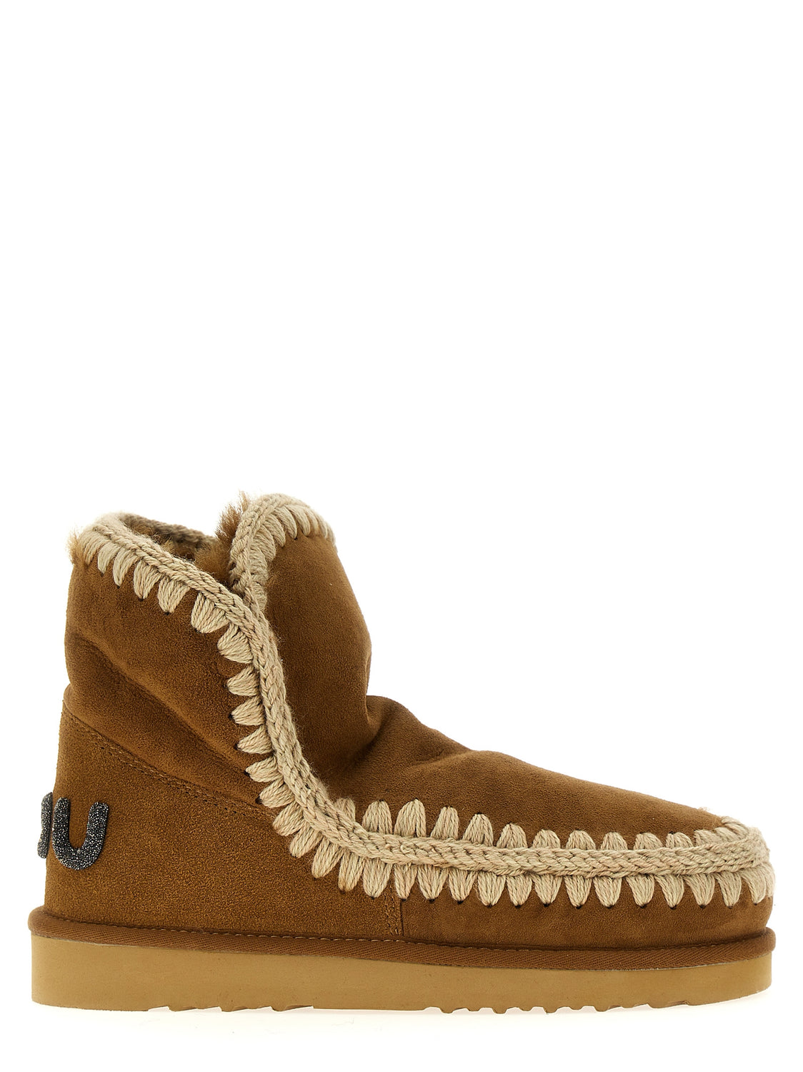 Brown Lambskin Ankle Boots