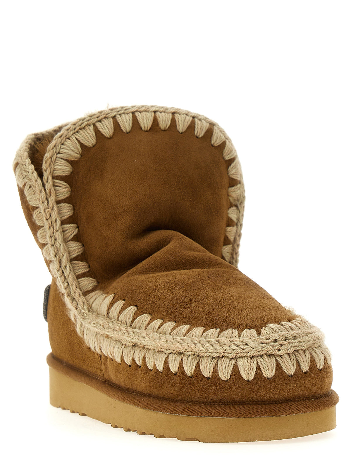 Brown Lambskin Ankle Boots