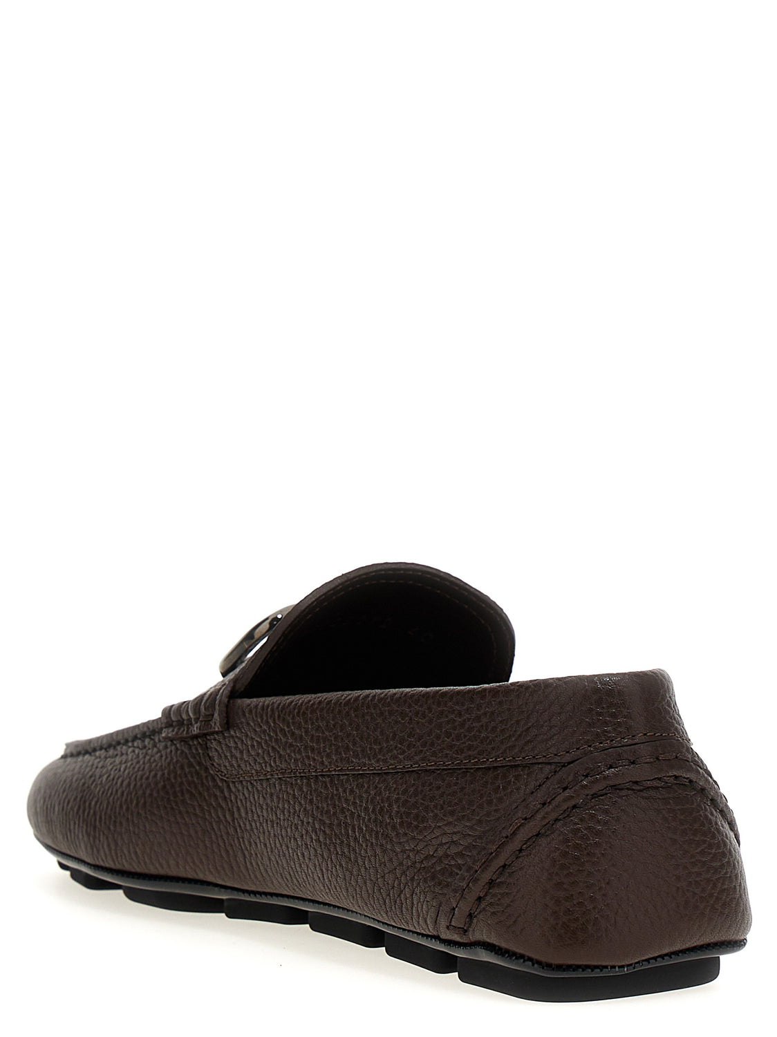 Brown Calfskin Slip-On Loafers