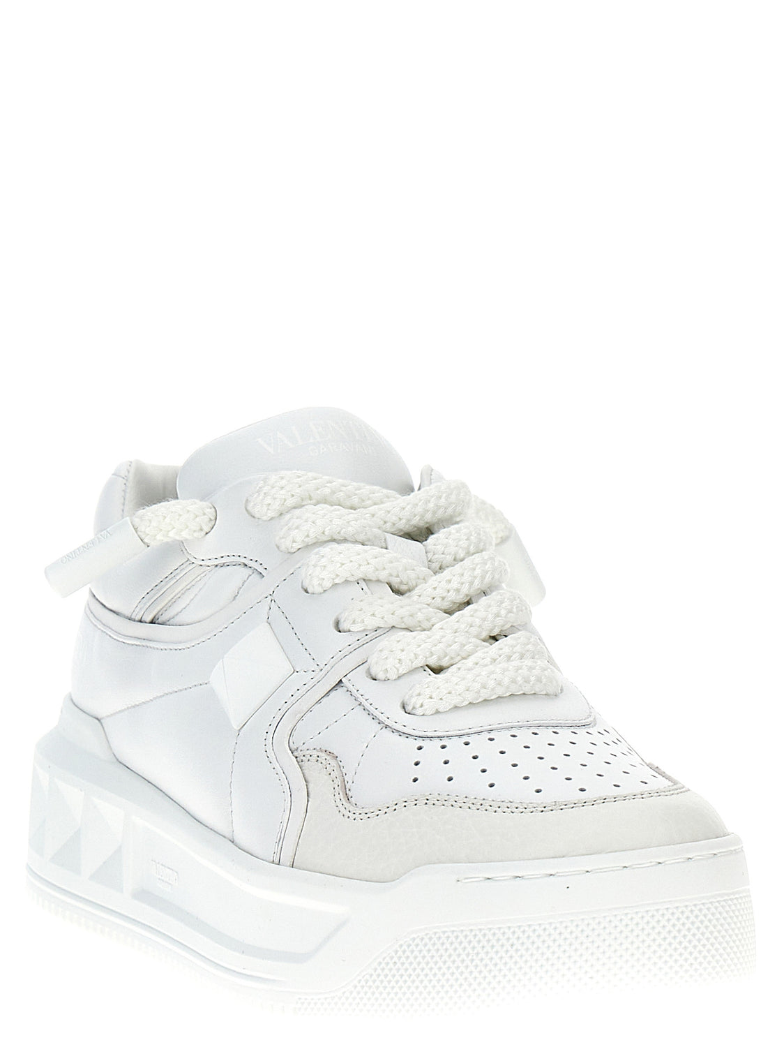 White Lamb Leather Low Top Sneakers