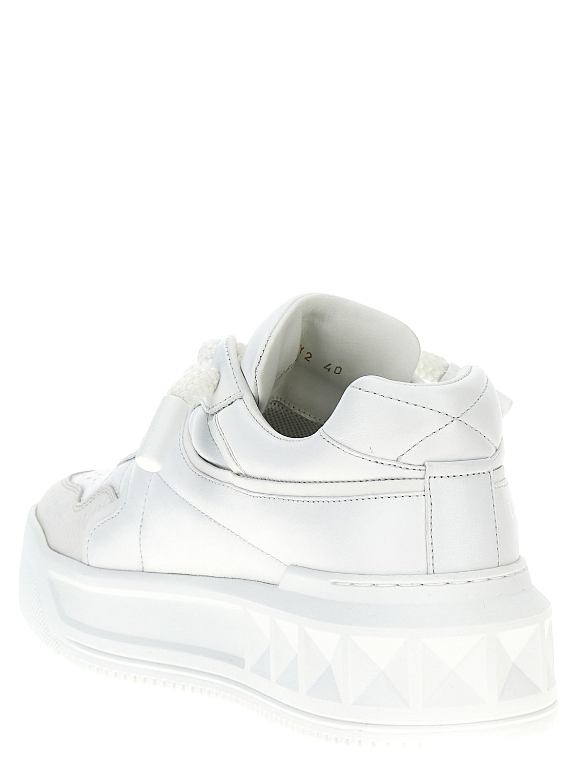 White Lamb Leather Low Top Sneakers