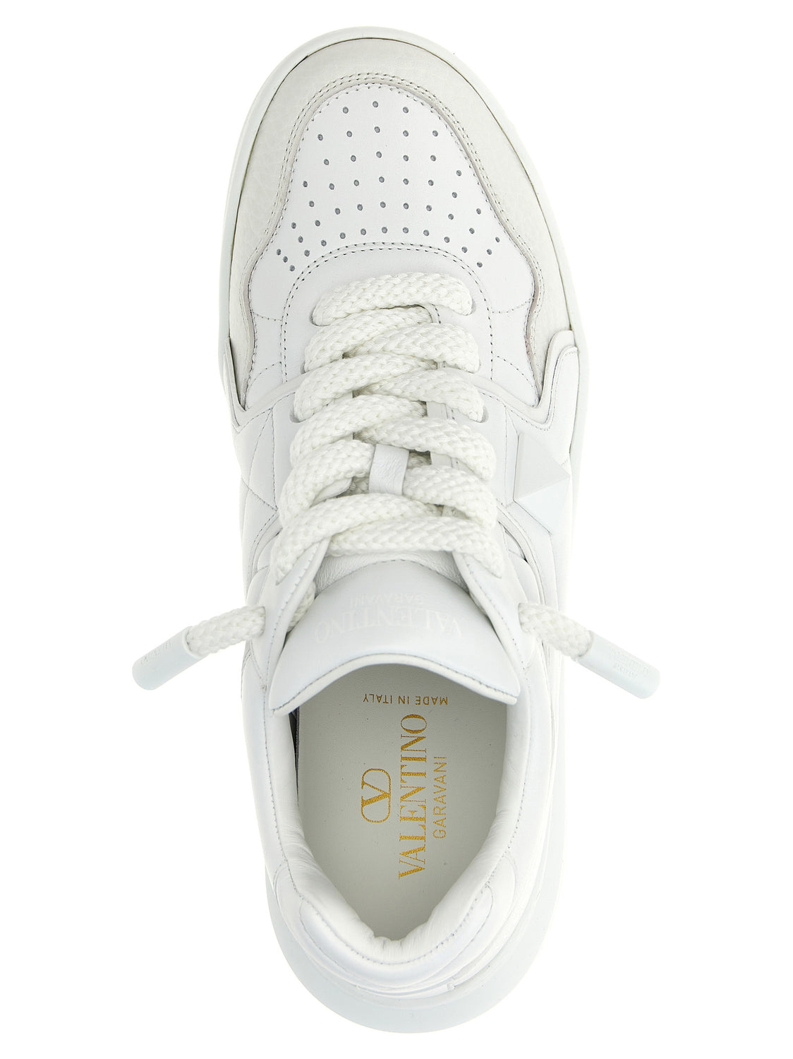 White Lamb Leather Low Top Sneakers
