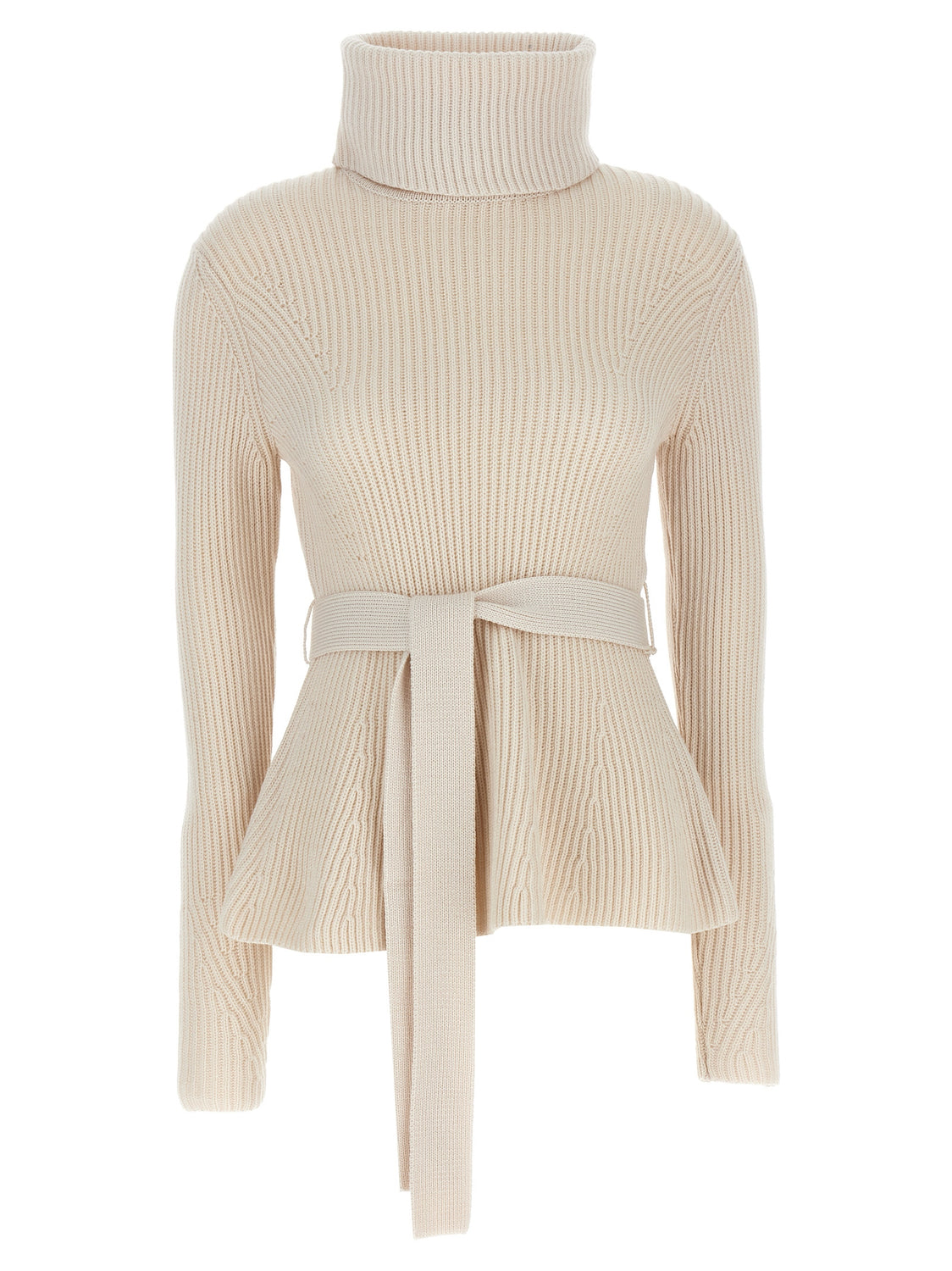 Beige Merino Wool Cardigan