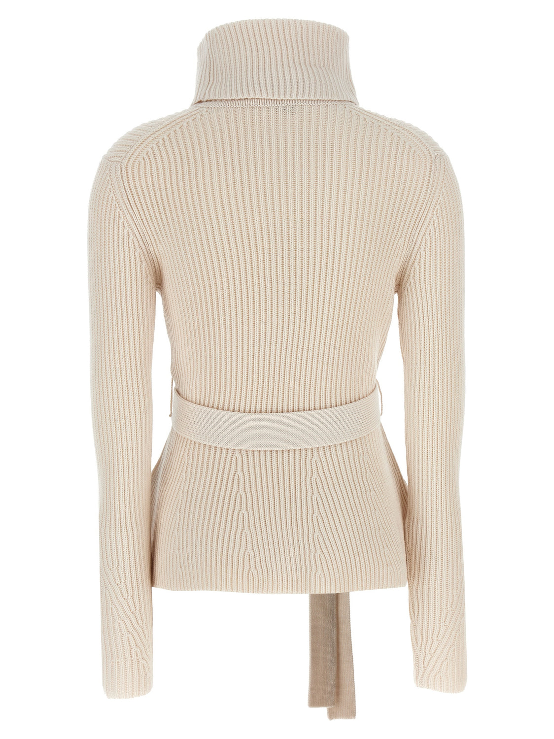Beige Merino Wool Cardigan