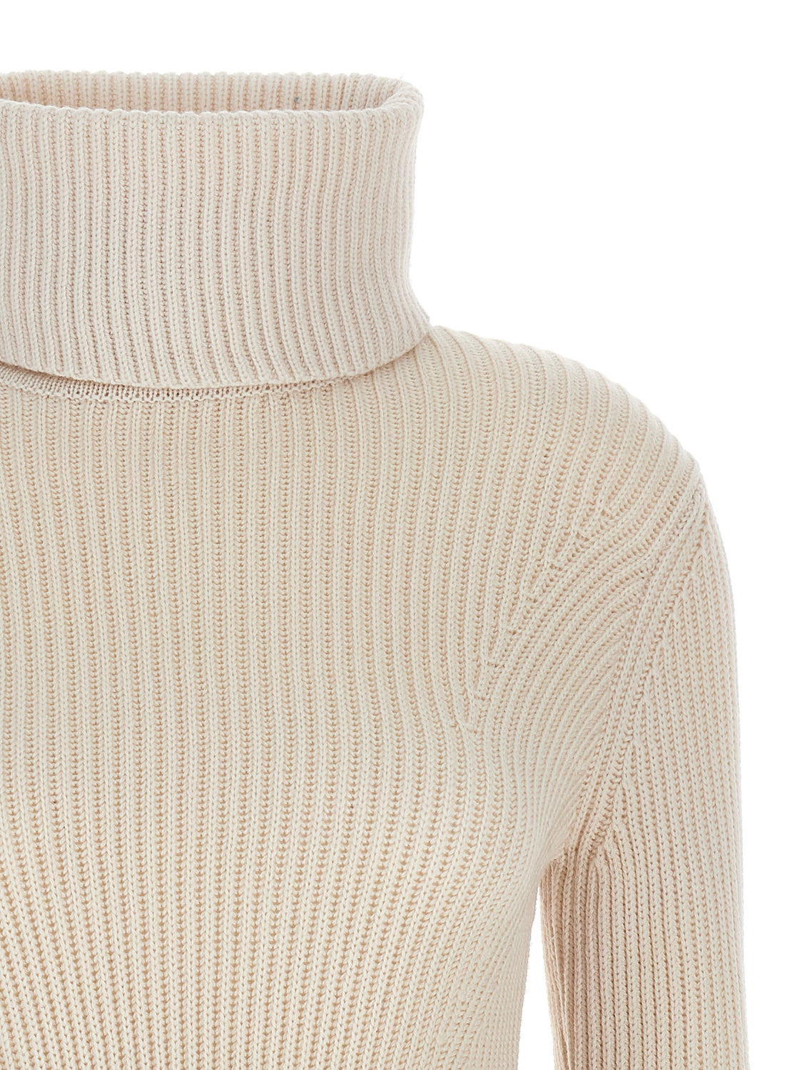 Beige Merino Wool Cardigan