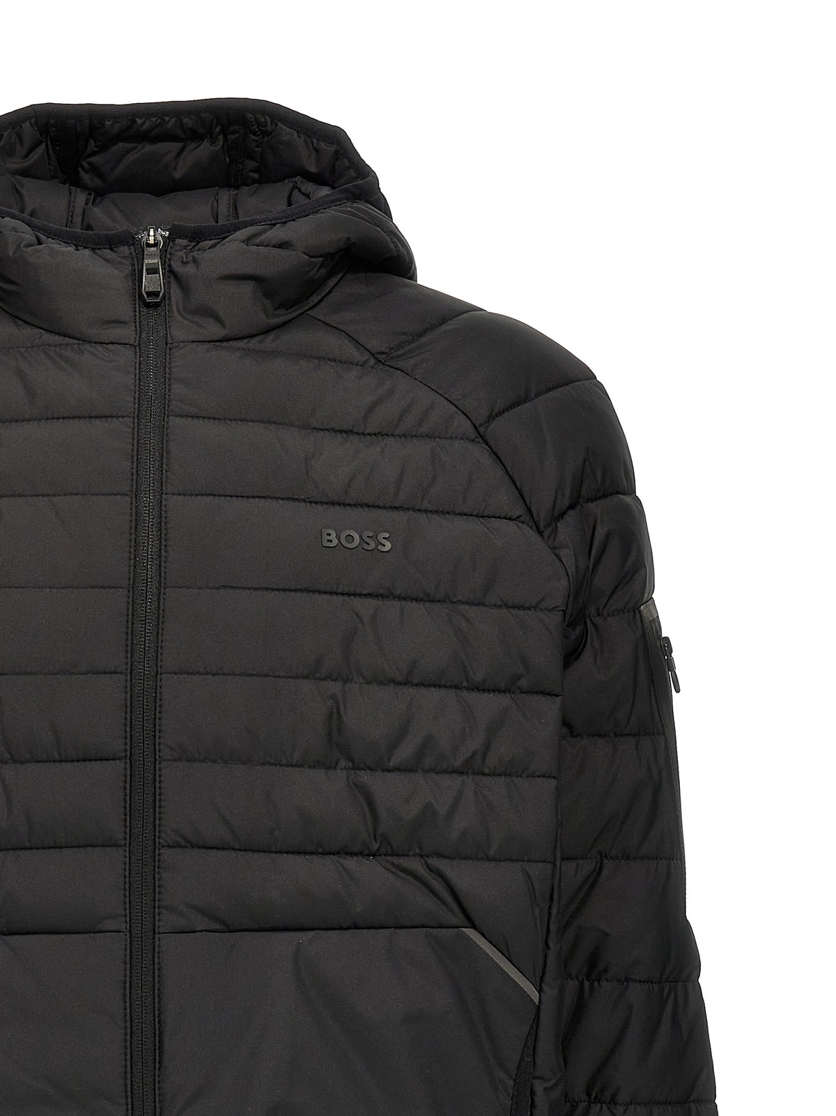 Black Polyester Shell Jacket