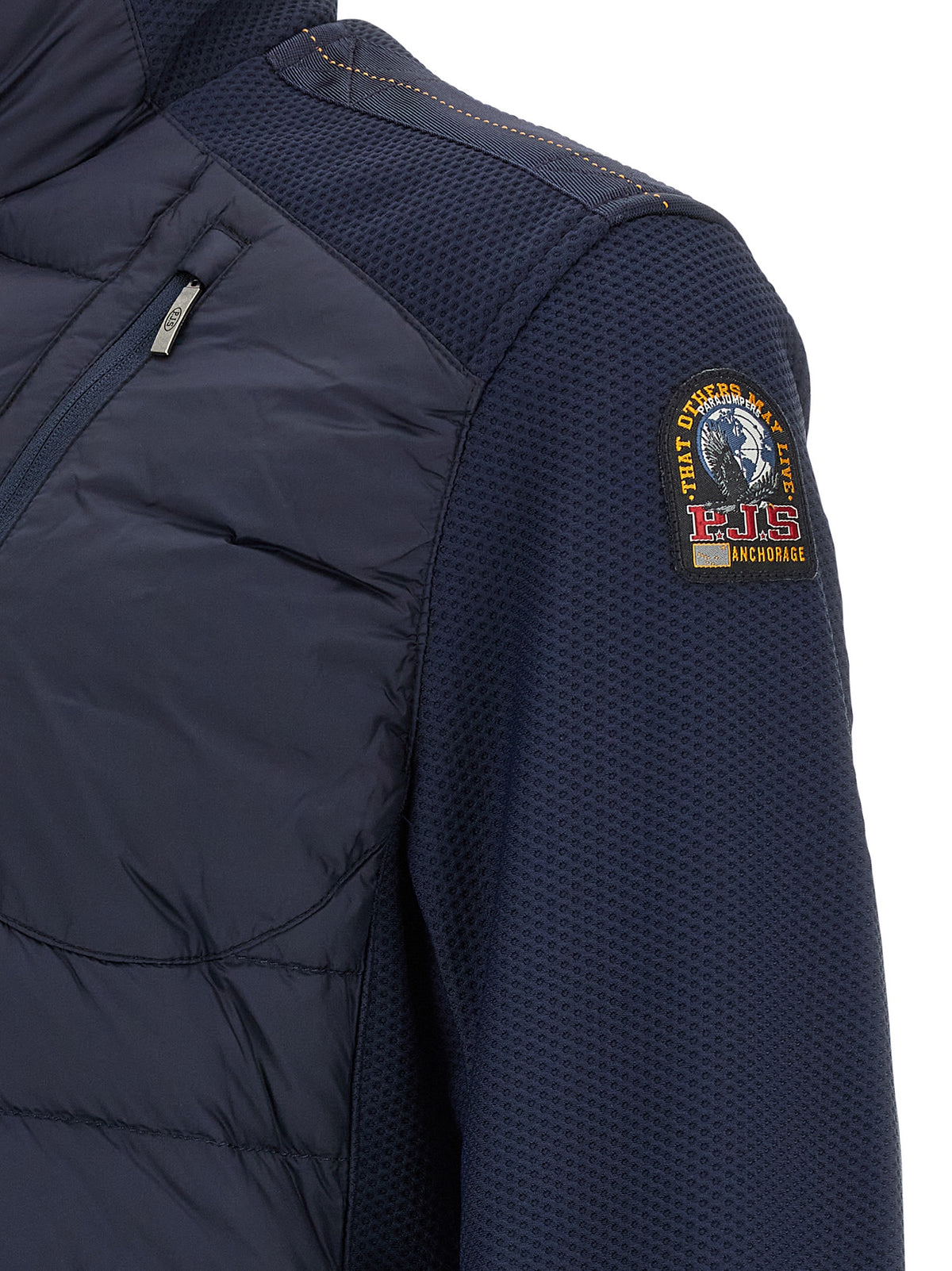 Blue Polyamide Full-Length Jacket