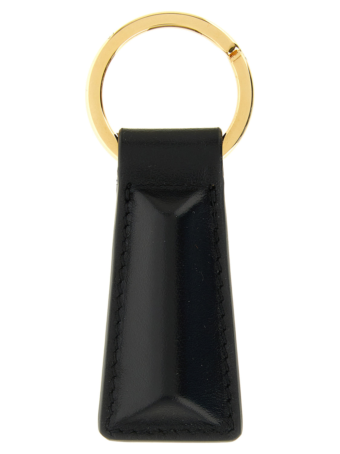 Black Calfskin Keychain