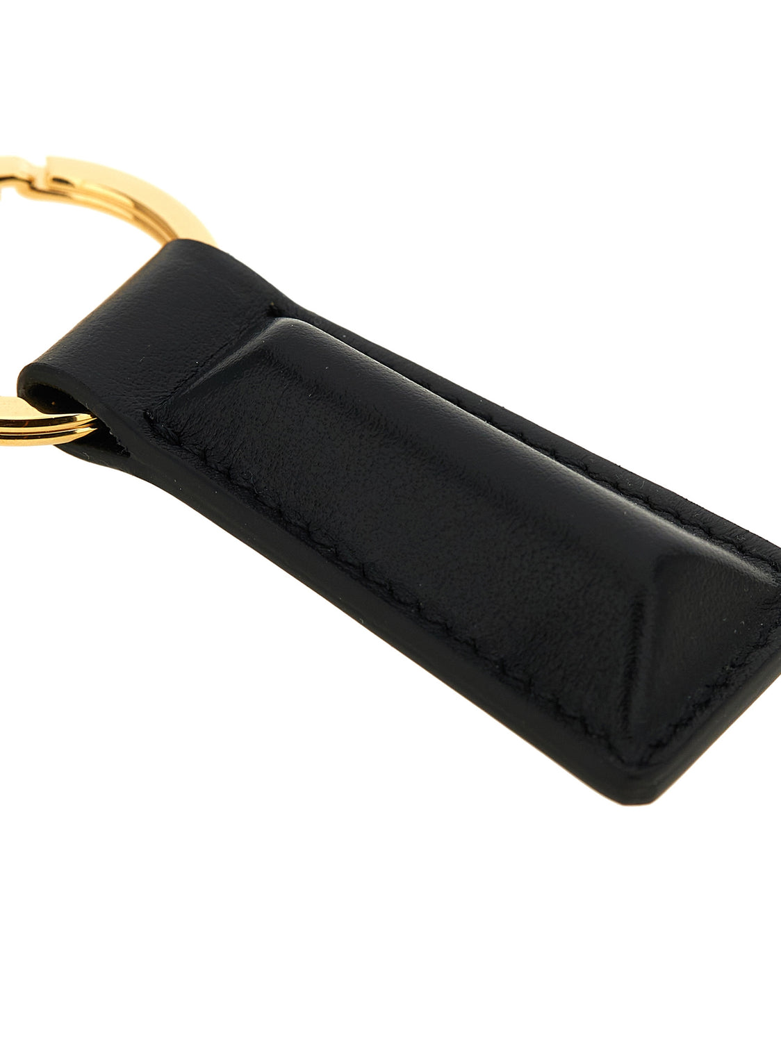 Black Calfskin Keychain