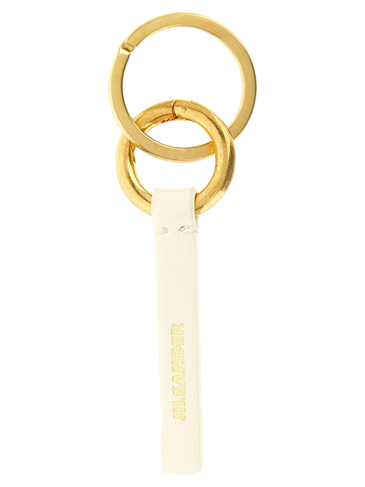 White Calfskin Keychain