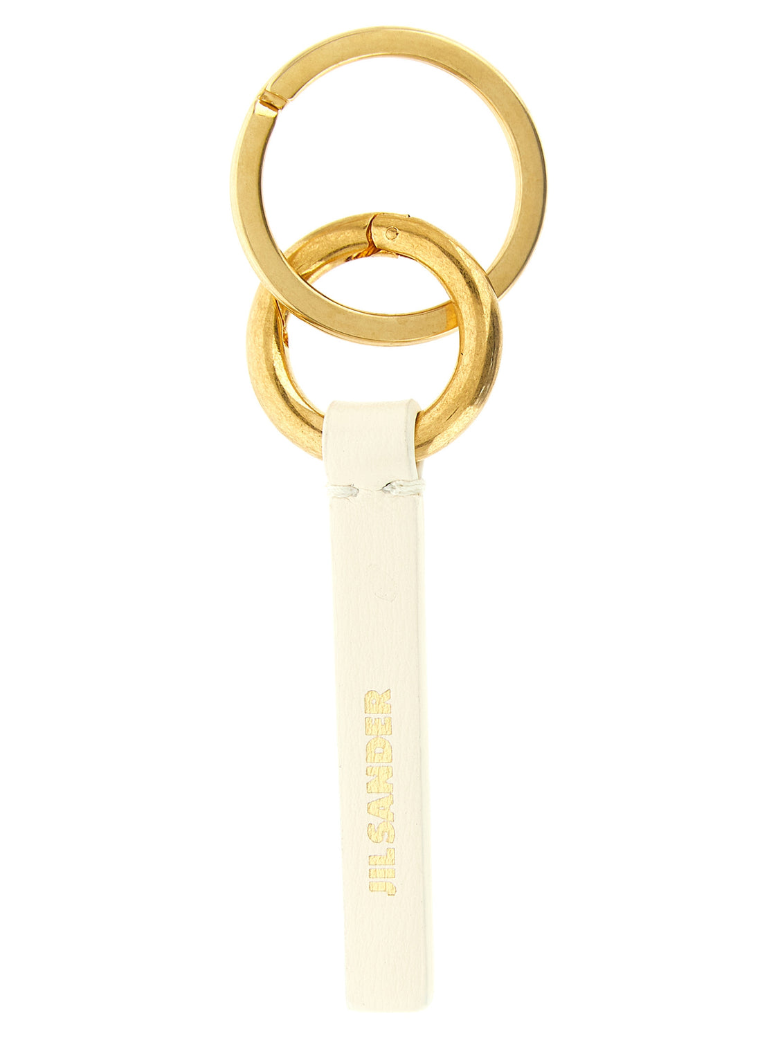 White Calfskin Keychain