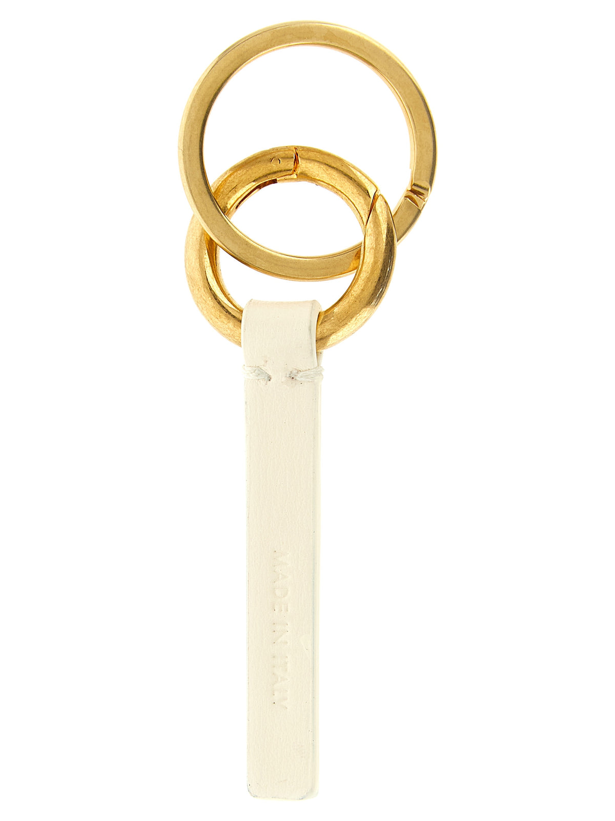 White Calfskin Keychain