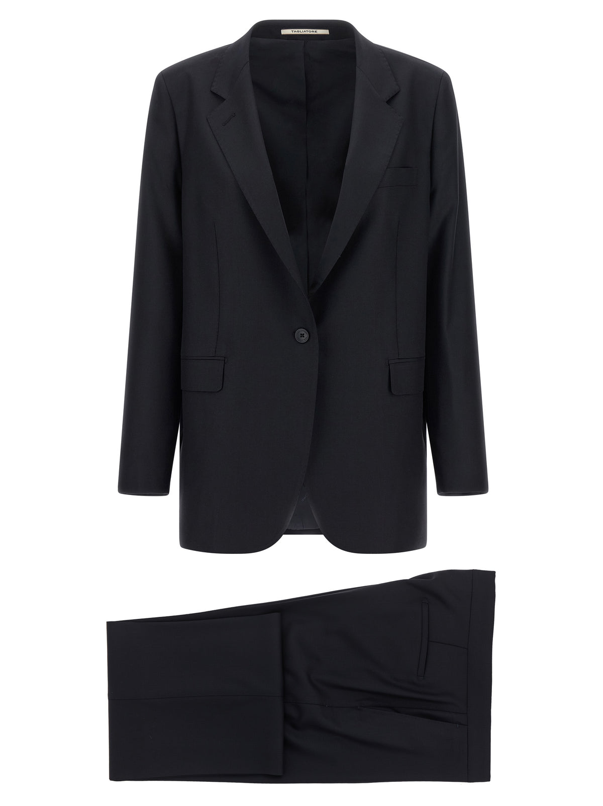 Black Virgin Wool Two-Piece Suit