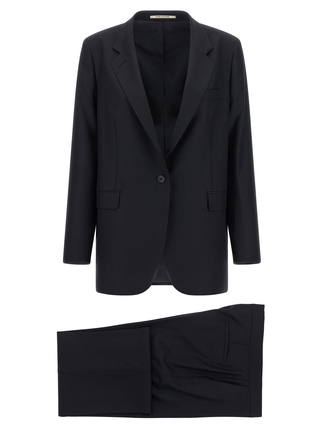 Black Virgin Wool Two-Piece Suit