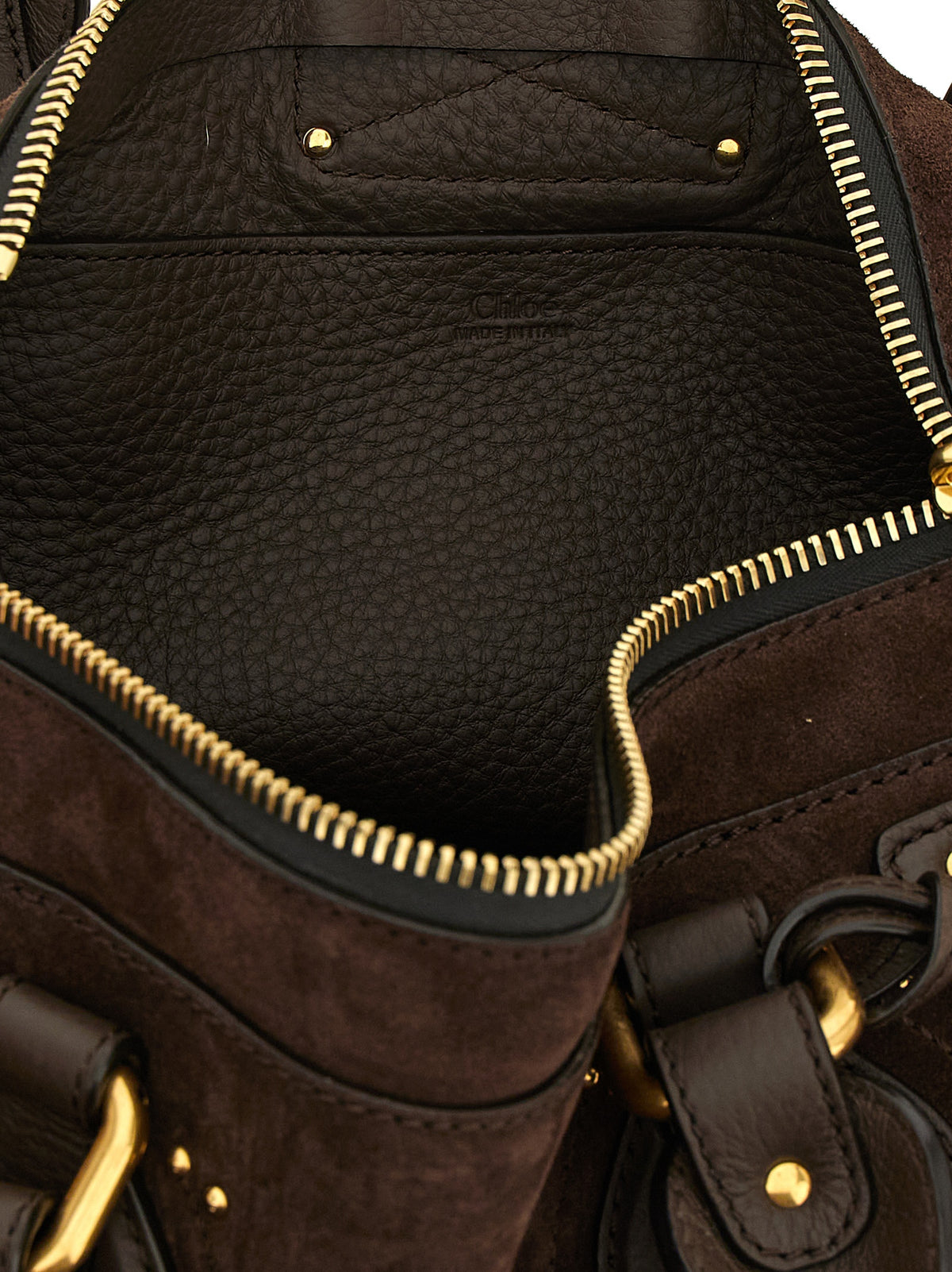 Brown Calfskin Shoulder Bag