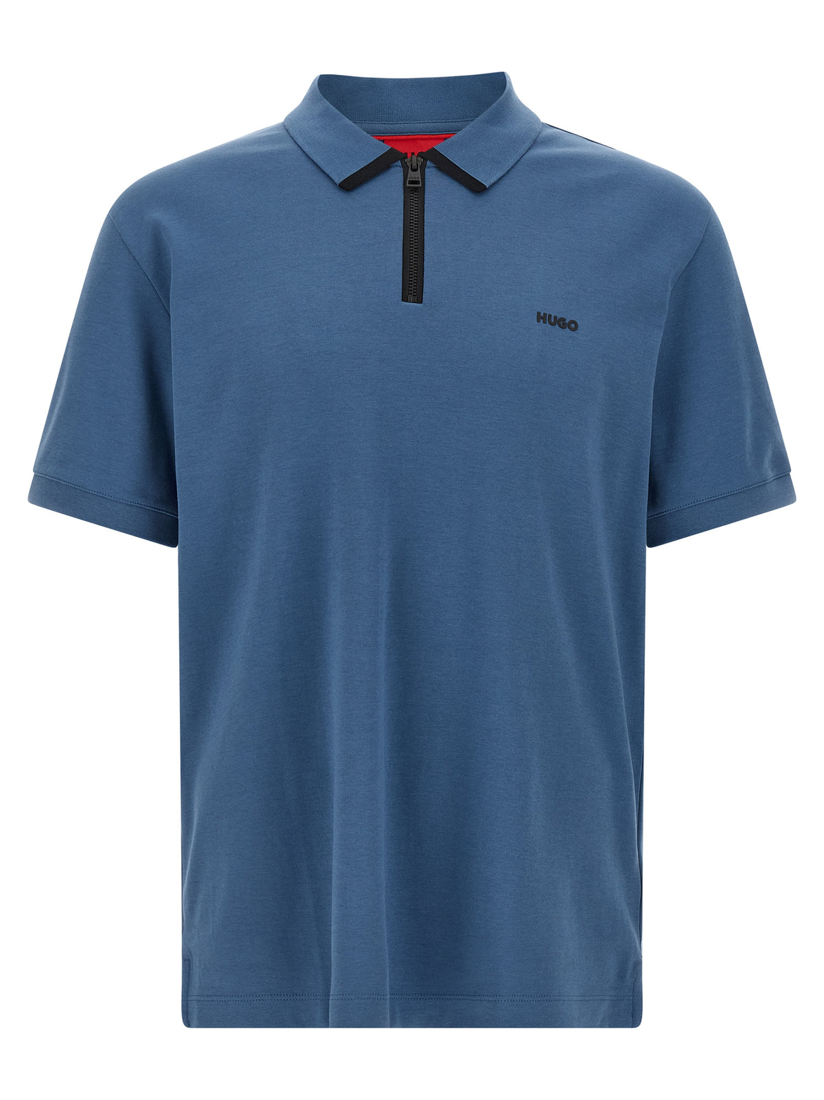 Blue Cotton Polo Shirt