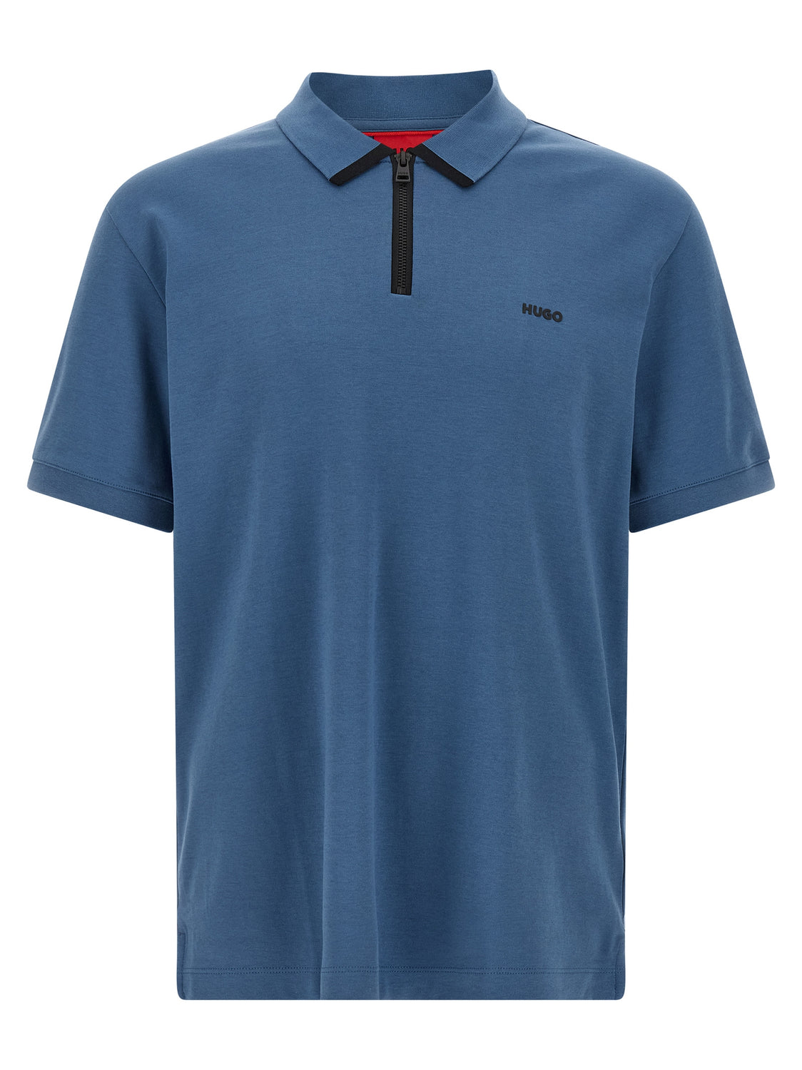 Blue Cotton Polo Shirt