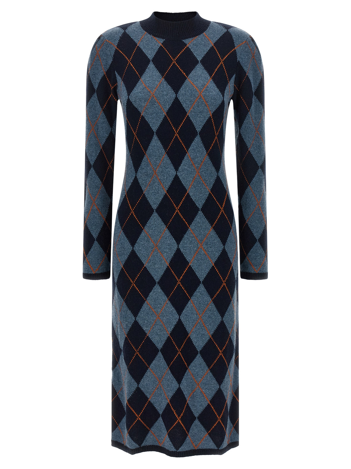 Orange Viscose Casual Dress