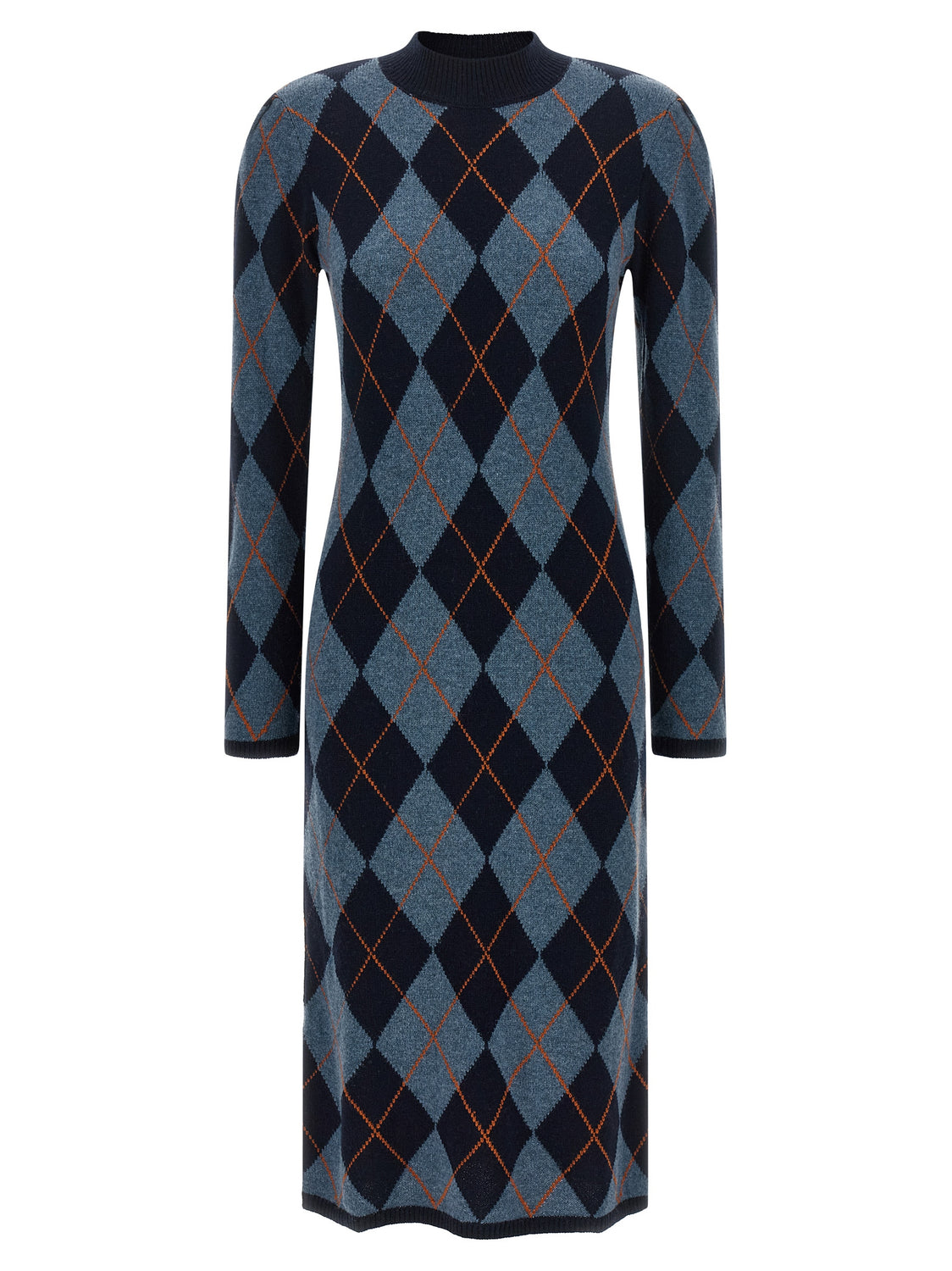 Orange Viscose Casual Dress