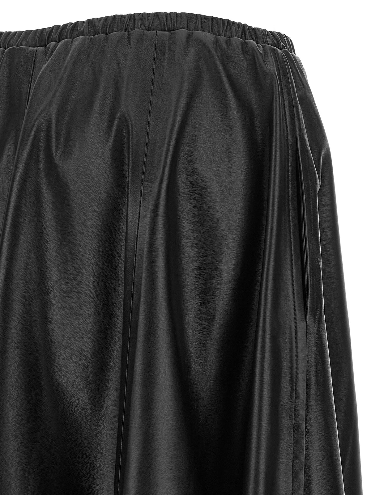 Black Polyester Mini Skirt