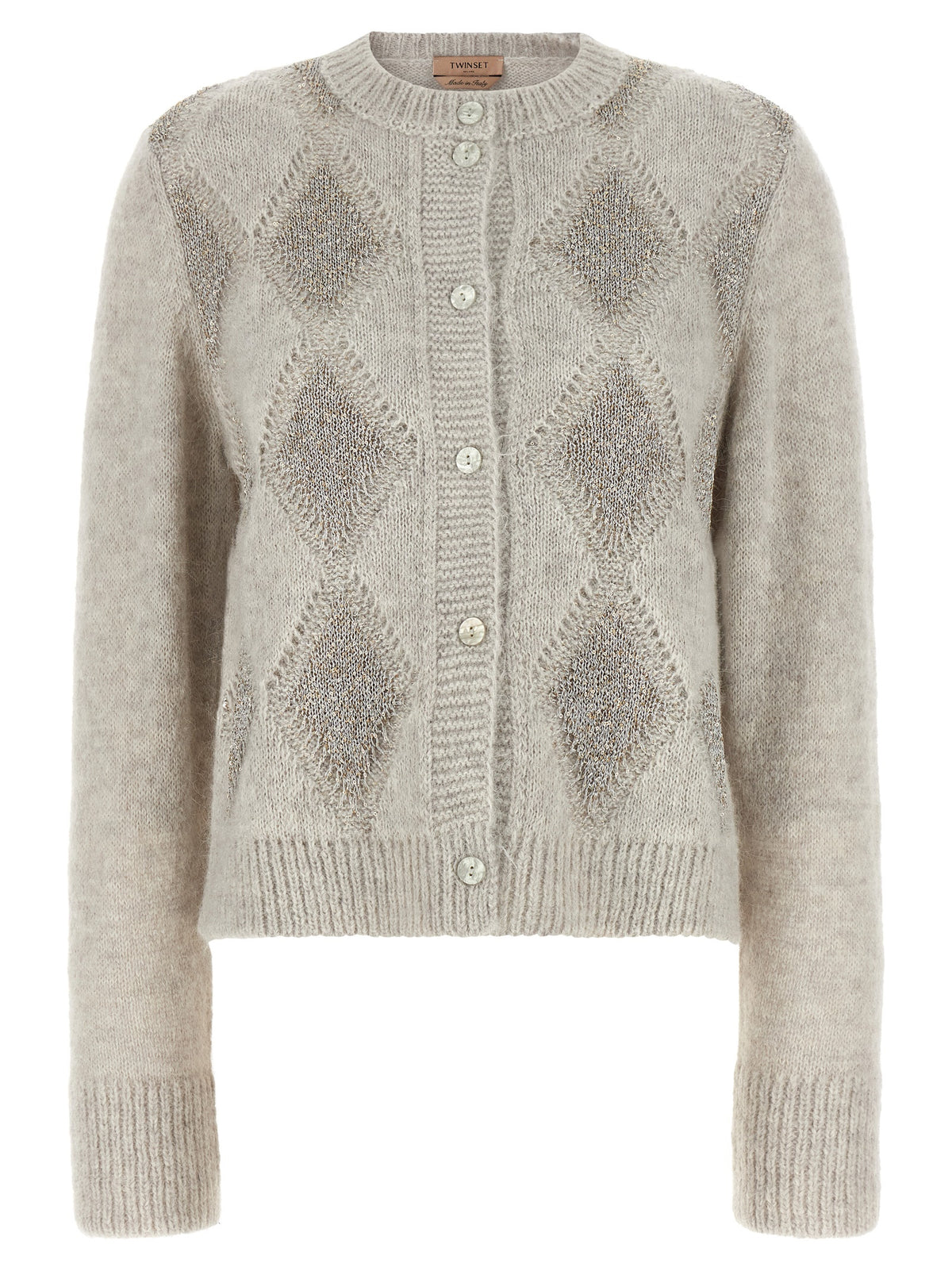 Gray Polyamide Cardigan