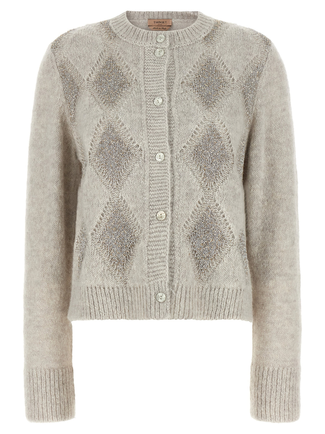 Gray Polyamide Cardigan