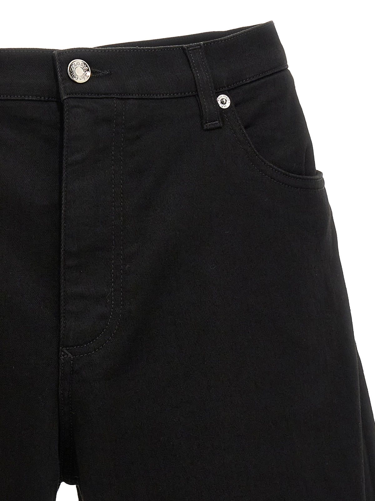 Black Cotton Bermuda Shorts