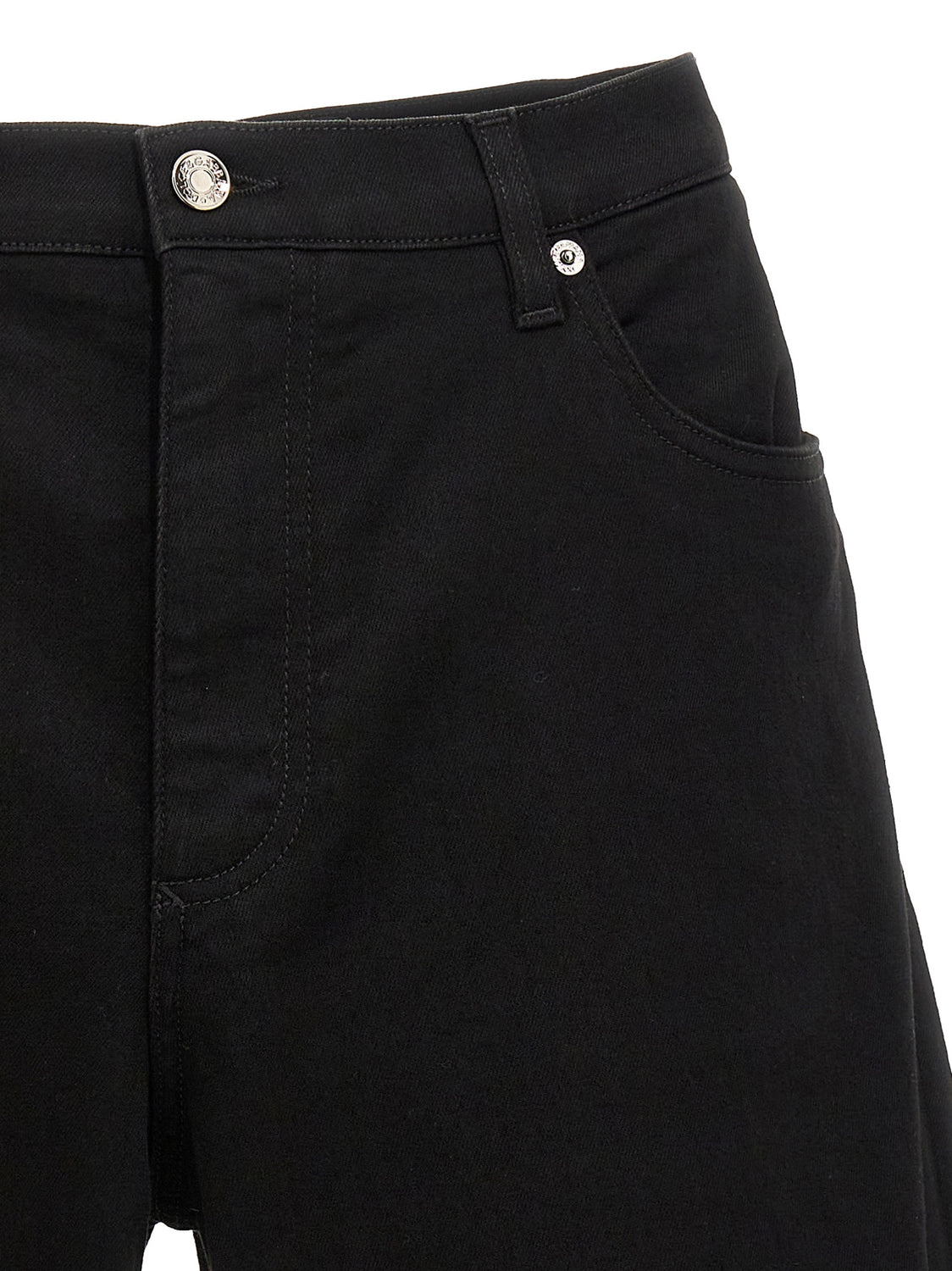 Black Cotton Bermuda Shorts