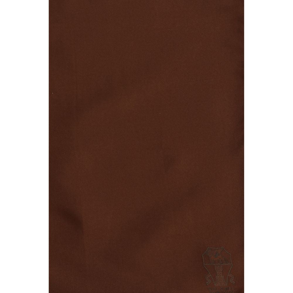 Brown Silk Pocket Square