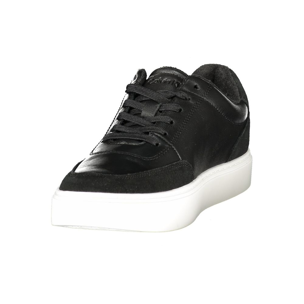 Black Polyurethane Men's Sneaker