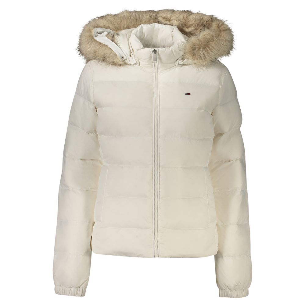 White Polyester Women's Jacket