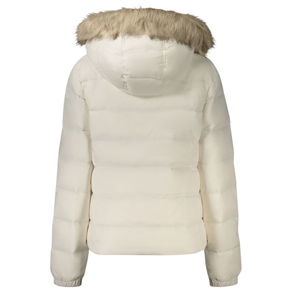 White Polyester Women's Jacket