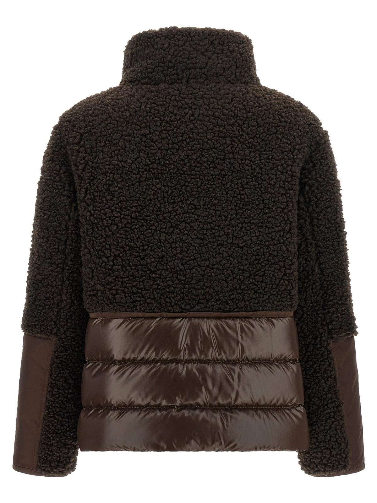 Brown Polyester Full-Length Jacket
