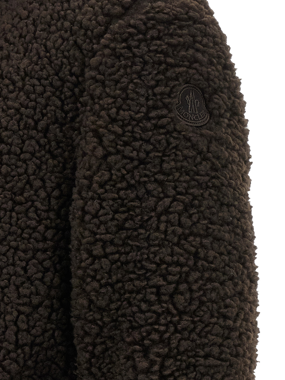 Brown Polyester Full-Length Jacket
